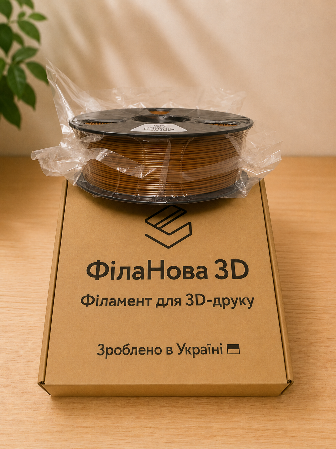 PLA філамент пластик FilaNova 3D 1,75 мм коричневий - Зображення 2
