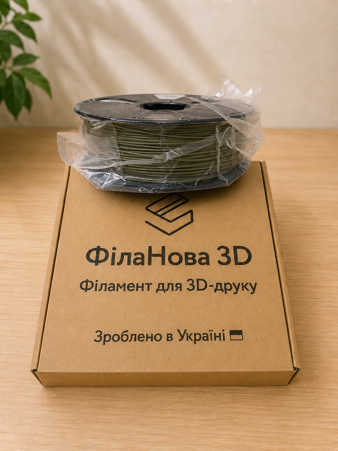PLA філамент пластик FilaNova 3D 1,75 мм хакі (військовий) - Зображення 2